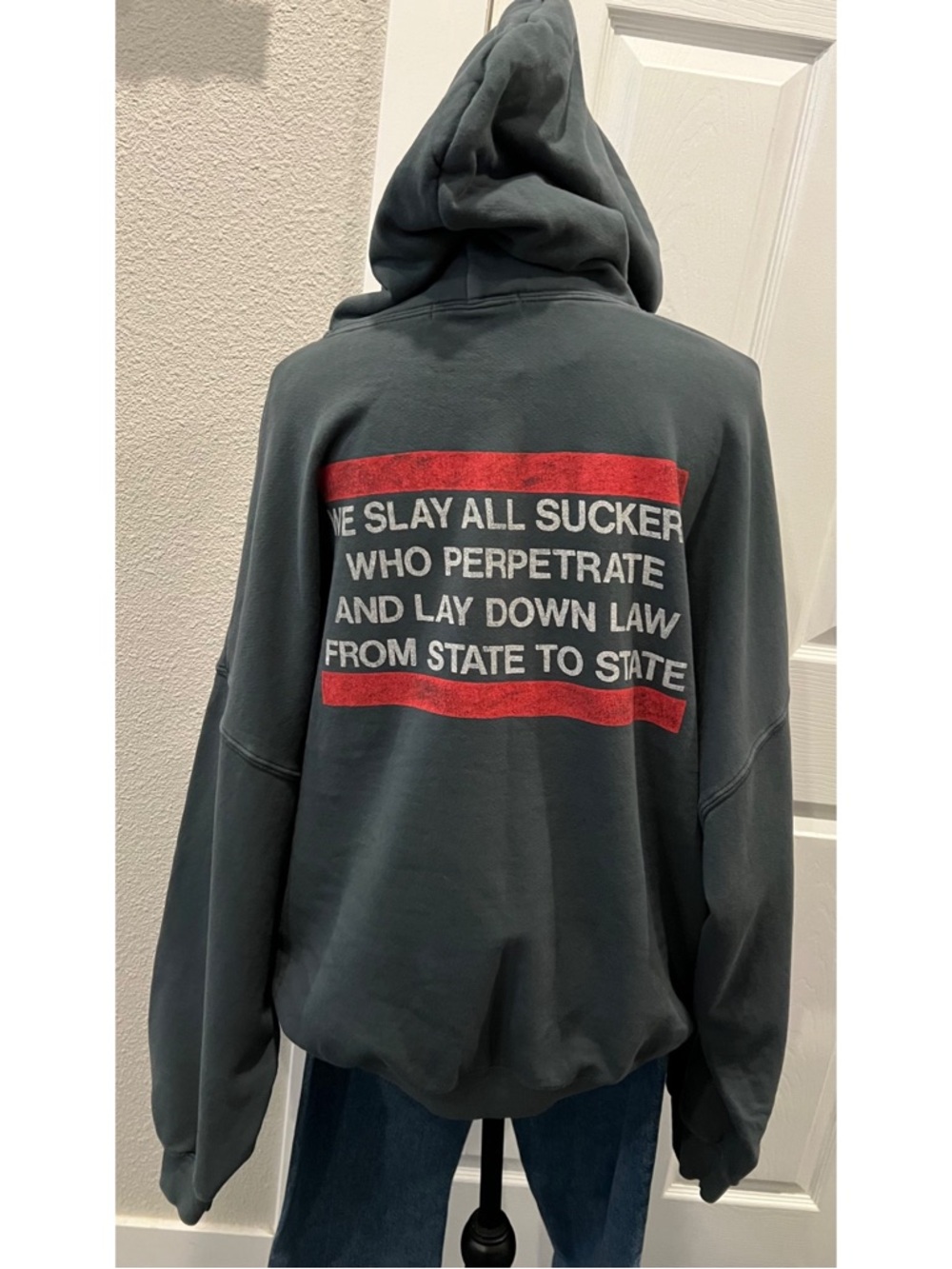 #1725 Daydreamer Run DMC Faded Hoodie Large - Picture 3 of 10